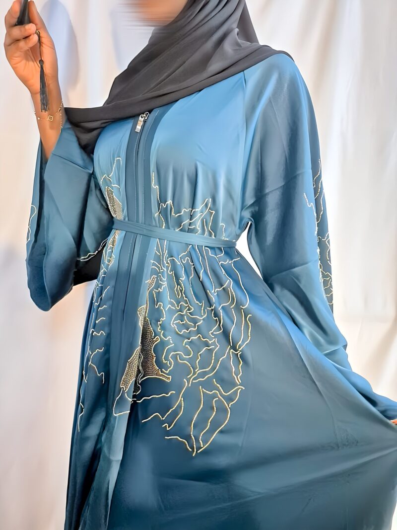 Abaya Vert Emeraude Dalia – Image 2